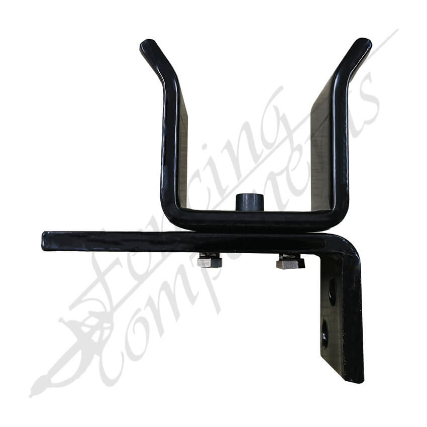 Fencing Components_Gate Receiver/Catcher 65mm Steel (Black) ADJUSTIBLE