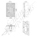 Fencing Components_D&D Kwikfit Plain Hinge No Spring - Pair