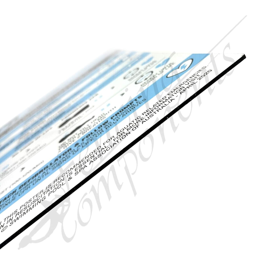Safetech Aluminium Pool Safety Sign / CPR Chart