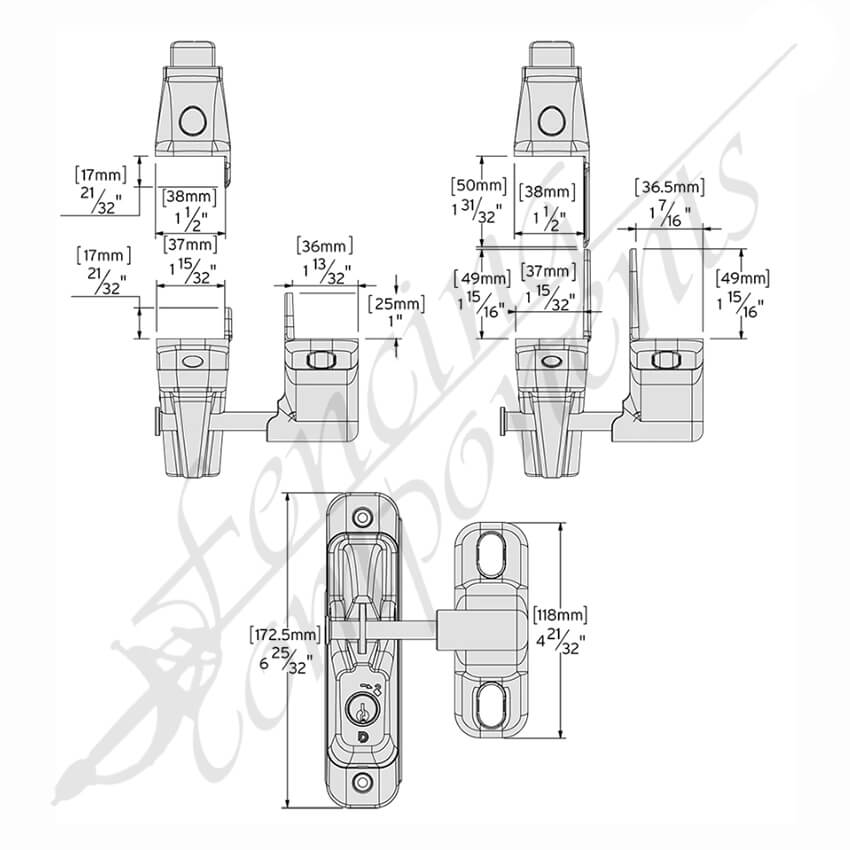 Fencing Components_D&D Lokk Latch Pro Self Locking x