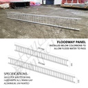 Aluminium Floodway Flat Top Panels 0.3mH x 2.4mW (Mill Finish)