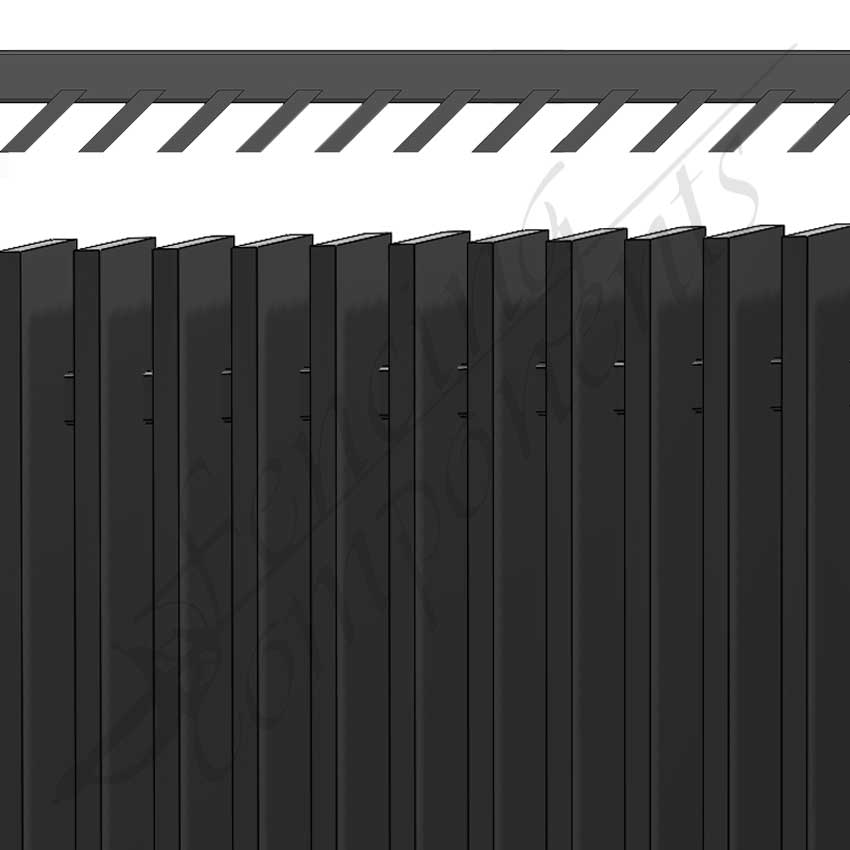 Aluminium 45° Angled Blade Designer Panel
