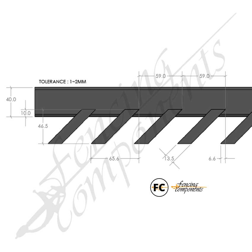 Aluminium 45° Angled Blade Designer Panel