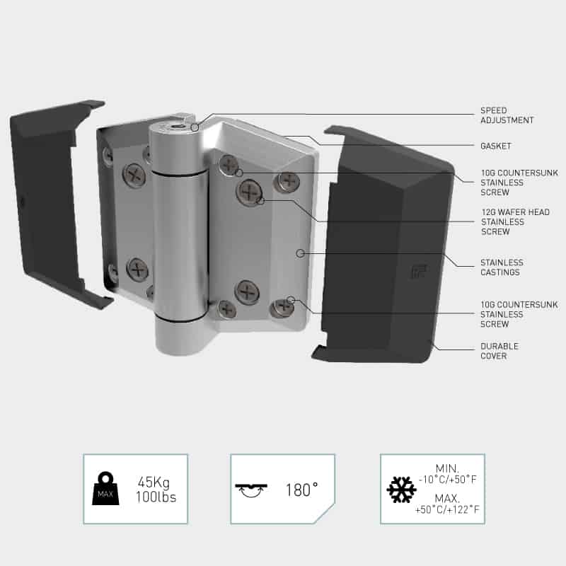Polaris® 156 Series - Soft Close Hinge Surface Mount [PAIR]