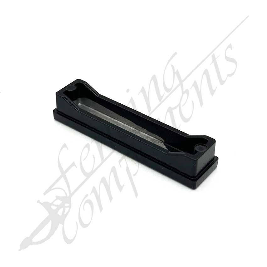 65x16x1.2mm Aluminium Rectangle Slat Cap - Satin Black