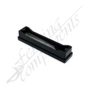65x16x1.2mm Aluminium Rectangle Slat Cap - Satin Black