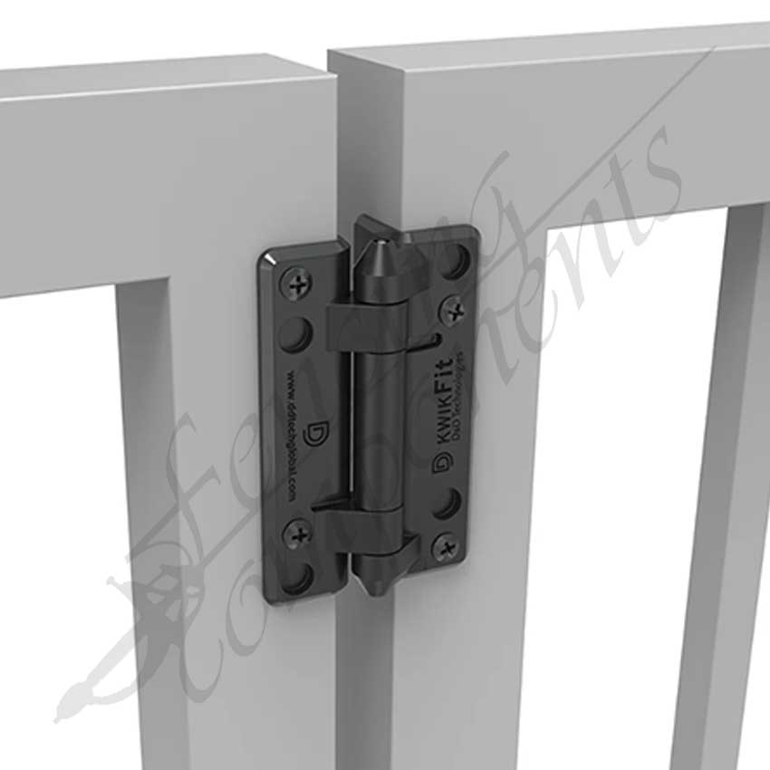 D&D Kwikfit Plain Hinge No Spring - White [PAIR]