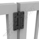 D&D Kwikfit Plain Hinge No Spring - White [PAIR]