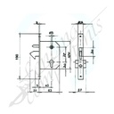 Sliding Gate Beak Lock (Suits 50x75 RHS)