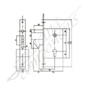IBFM Sliding Gate Beak Lock for 50x50mm Gate Frame - Complete Kit w/ Key