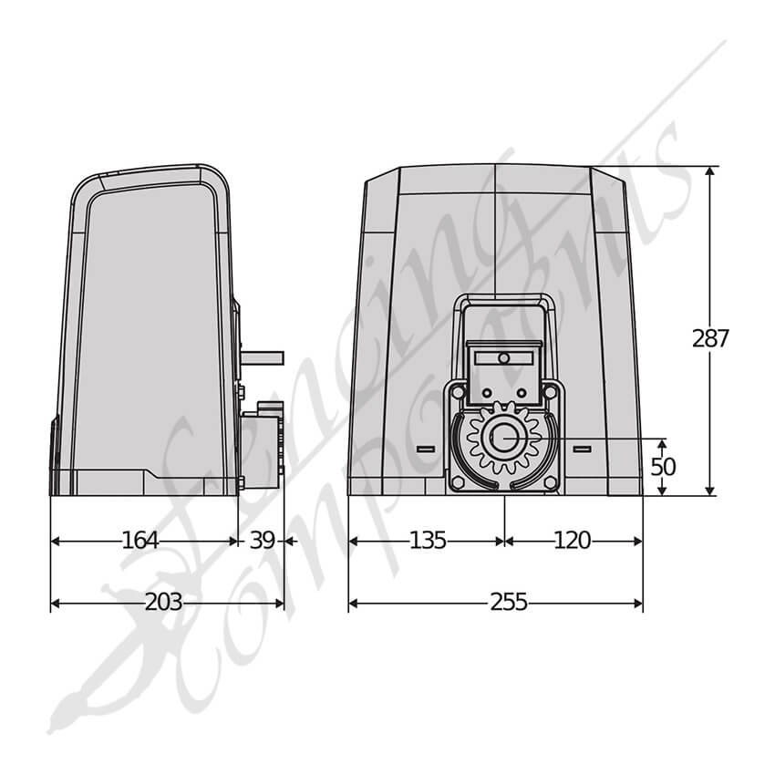 Fencing Components_BFT Deimos BT A400 Sliding Gate Motor KIT (400KG Load)(inc. 2 remotes + 4 racks)