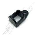 Fencing Components_25x25 Single Lug Fence Bracket Aluminium (Black)
