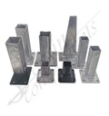 Fencing Components_Post Bracket 75x75x2.5 Hot Dip Gal (150x150x10mm Base Plate) (Butterfly Design)