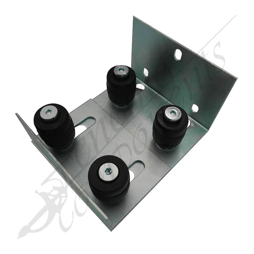 Fencing Components_Top Roller with Bracket long edge - with 4 Black Roller
