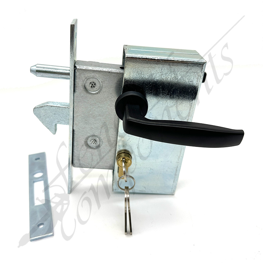 IBFM Sliding Gate Beak Lock for 50x50mm Gate Frame - Complete Kit w/ Key
