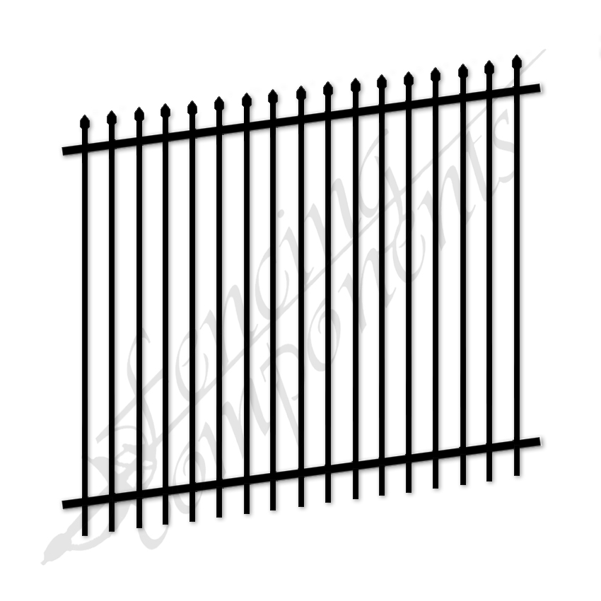 Custom Raked Steel Security Crimp Top Panel HD - 2100H x 2400W 