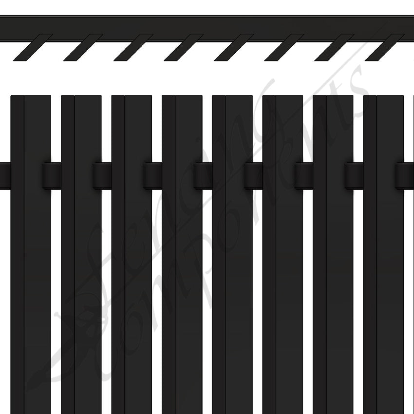 Aluminium 45° Angled Blade Designer Panel