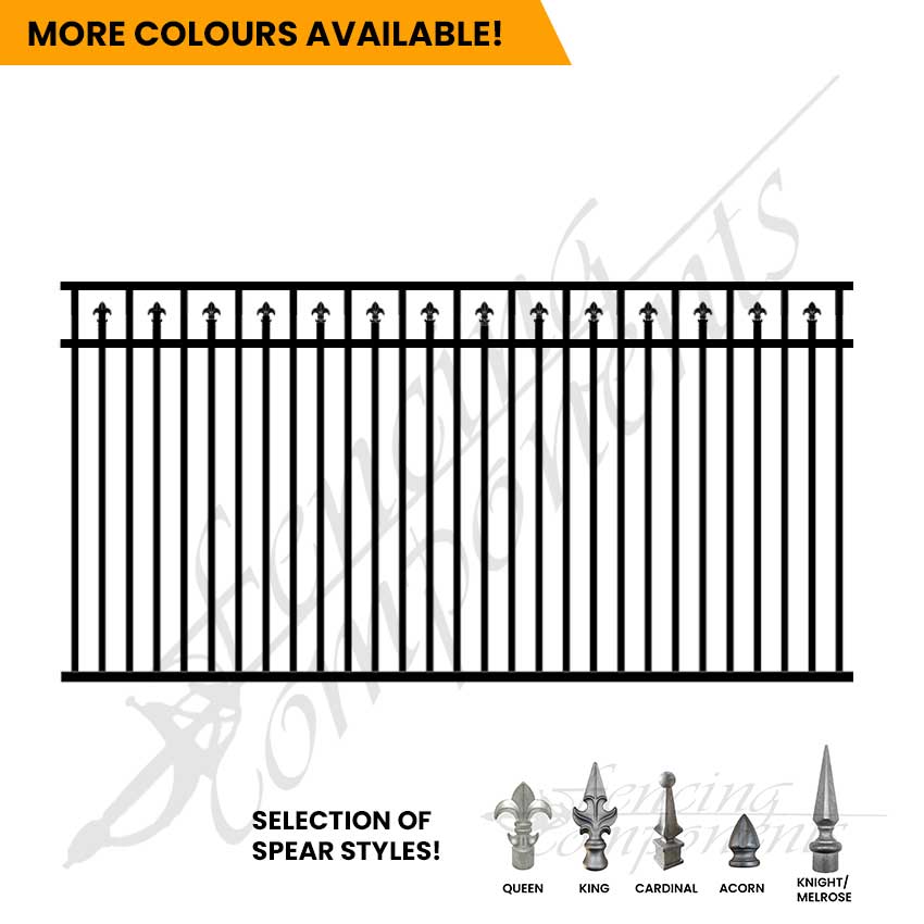 Aluminium Deco Heritage Federation Spear Fence Panel