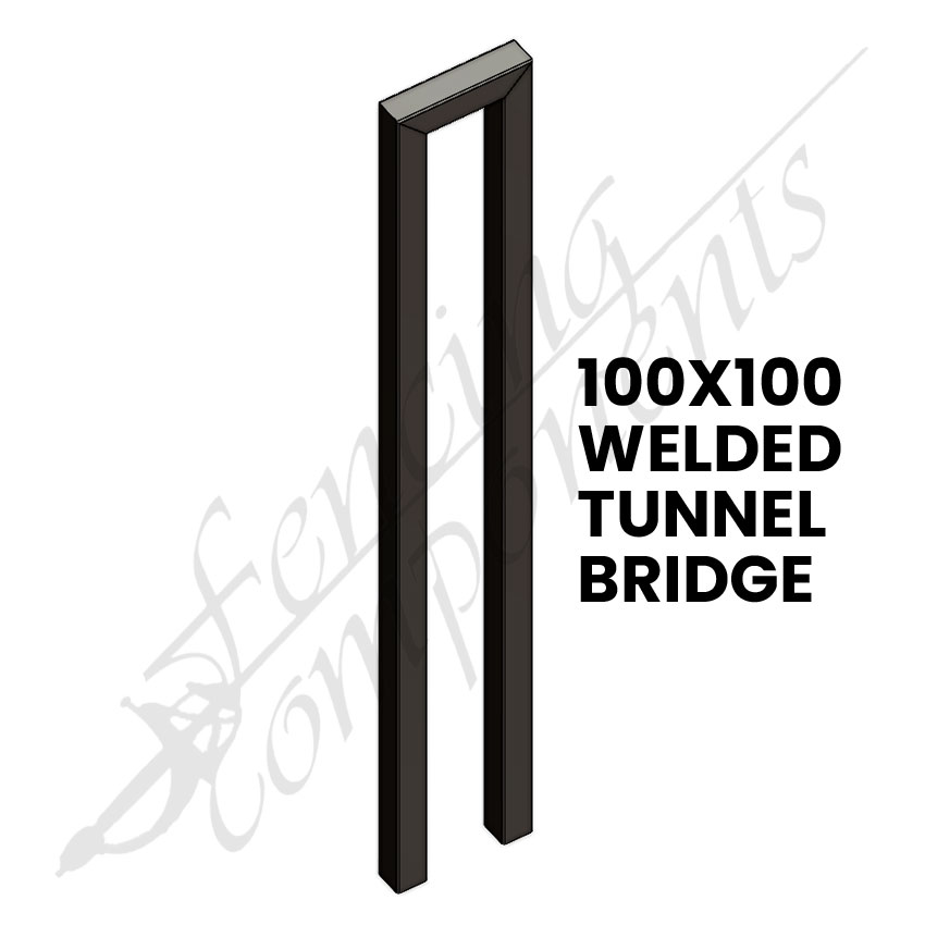 100x100mm Welded Tunnel Post for Sliding Gates (3000mm Long)