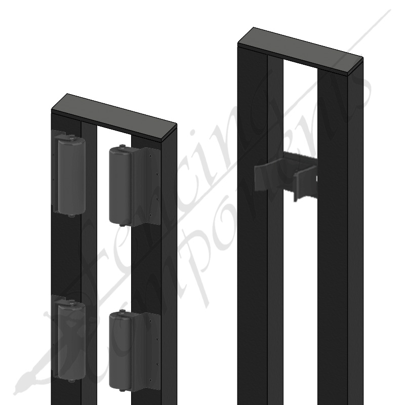 Security Sliding Gate Kit - 100SQ Dual Tunnel Bridge, 2 Pairs of Heavy Duty Rollers & Catcher System