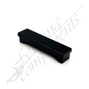65x16mm Aluminium Rectangle Slat Cap - Satin Black