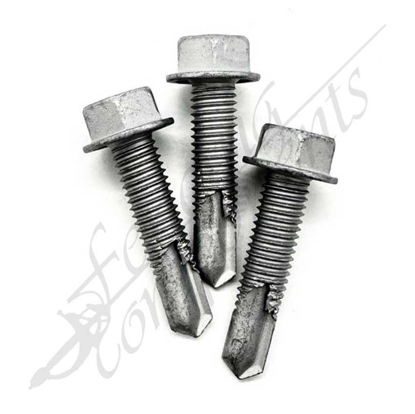 M8 x 35mm - Gal Hex - Heavy Duty Gate Screws (Each)