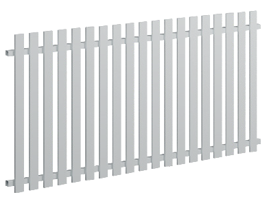 Aluminium Vertical Picket Panels & Gates - Pearl White