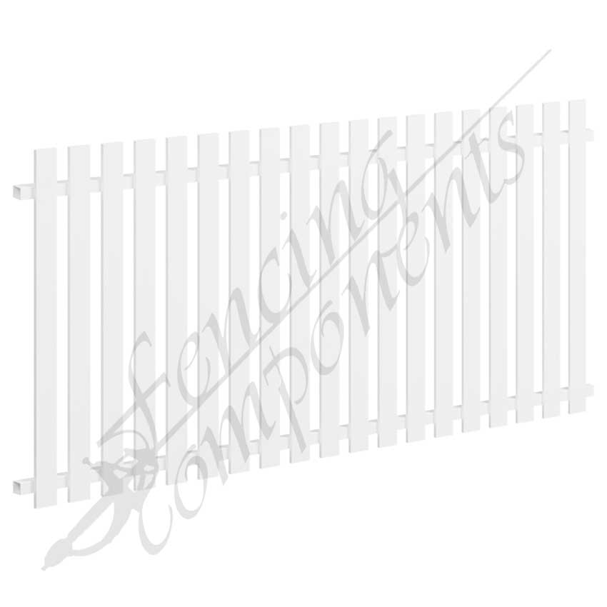 Aluminium Vertical Picket Panels & Gates - Pearl White