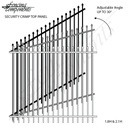 Adjustable Rakeable Steel Security Crimp Top Panel (0–35.8° Rake) – DET (2100H x 2400W)
