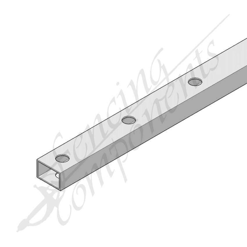 38x25mm Aluminium Punched Rail - 19SQ