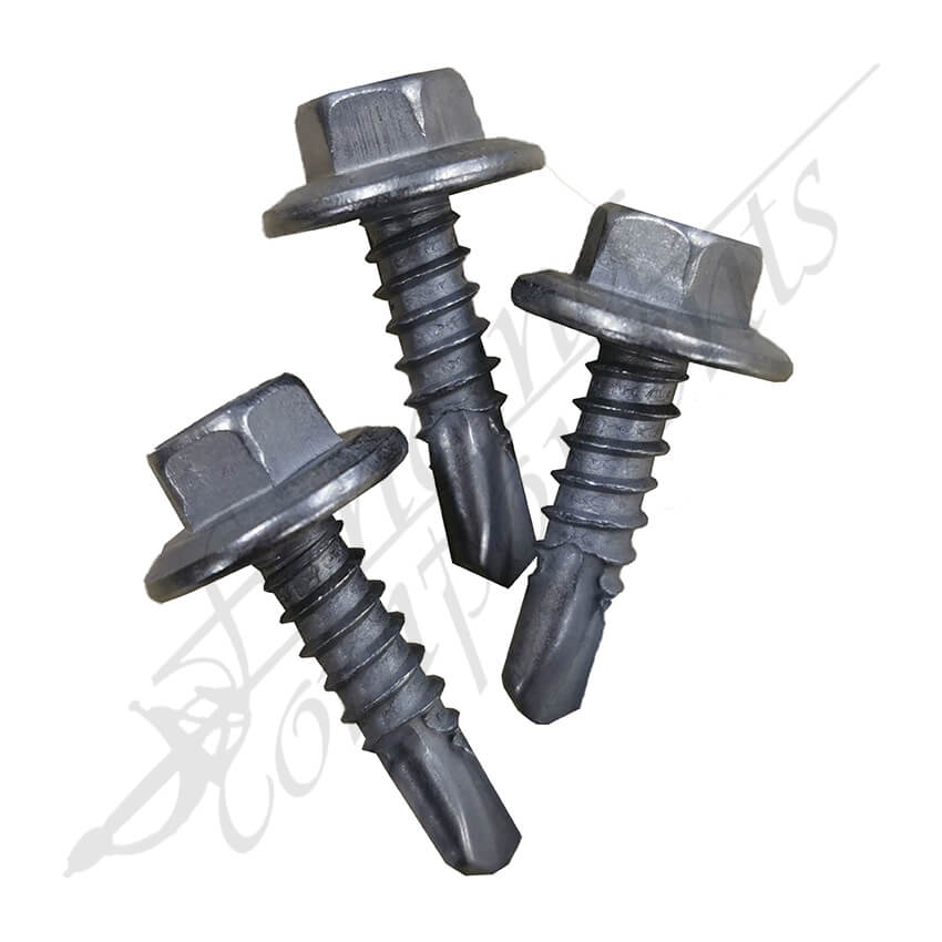 BREMICK Self-Drilling Metal #12-14x20 Hex Tek Screw (100/Bag-500/Box)