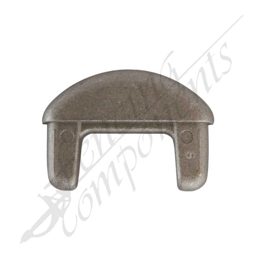 Decorative Cap Slat Picket Spear - 75x16x1.0mm Dome Round (Half Moon)