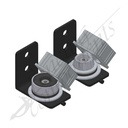 Ball Bearing Swing Gate Punch In Hinges for SHS Square - Aluminium [PAIR]