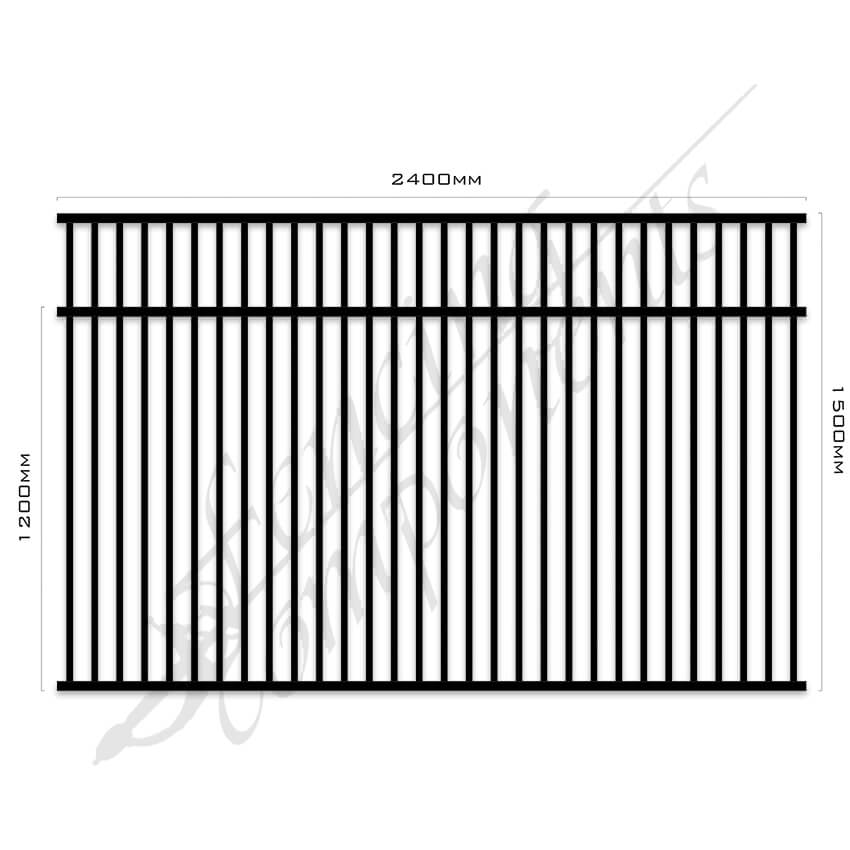 Aluminium Flat Top Panel - Pool Certified - 1500H x 2400W