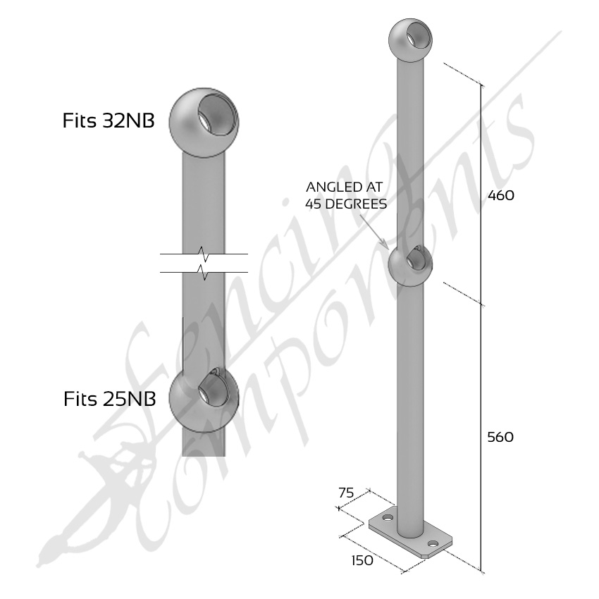 Stanchion - Hand Rail