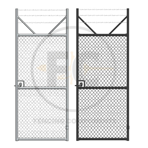 Chainwire / Chainlink Galvanised Gates - 3 Barbed