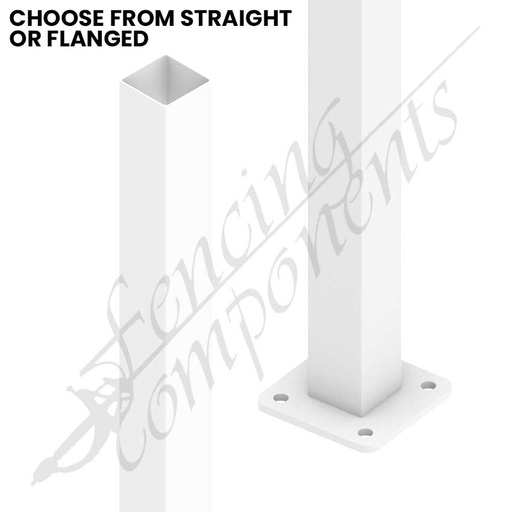 50x50mm Aluminium Post - Pearl White