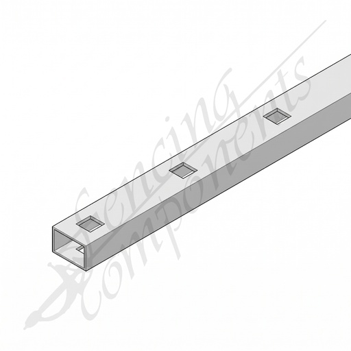 38x25mm Aluminium Punched Rail - 19SQ