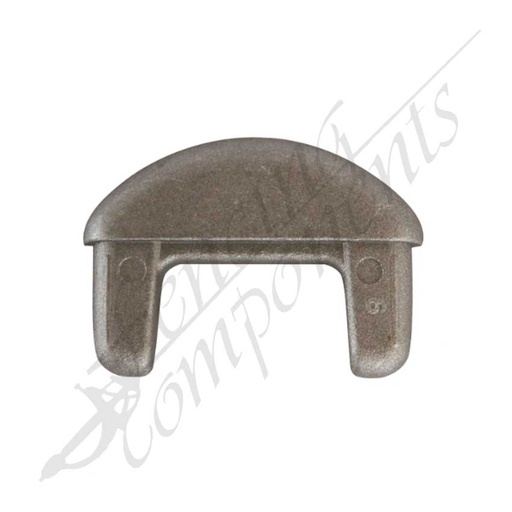 [7516-pdome] Decorative Cap Slat Picket Spear - 75x16x1.0mm Dome Round (Half Moon)